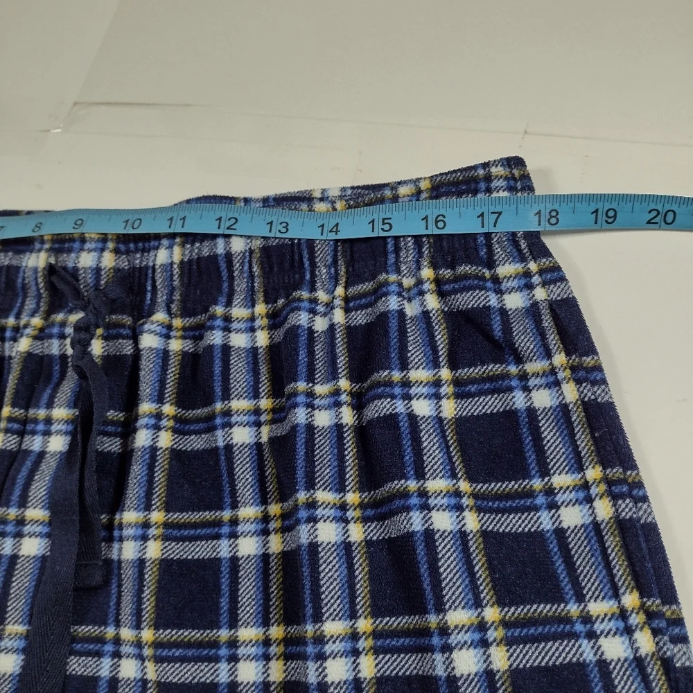 Izod Men's Blue Plaid Flannel Lounge Pants Size (L)